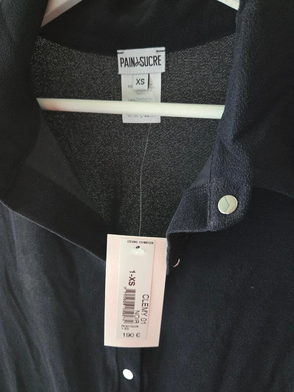 Zwarte korte Pain de Sucre hemdjurk maat XS nieuw voor een avondje uit of casual – photo 4